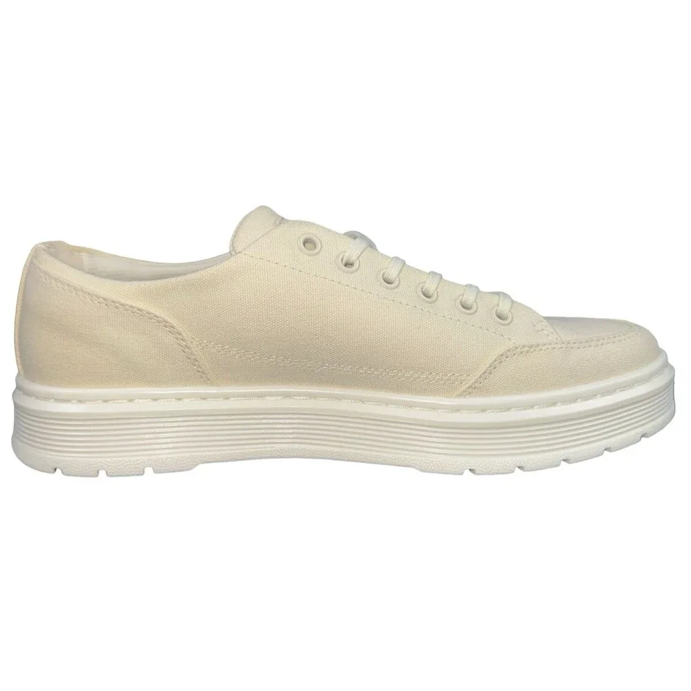 Dr. Martens Mens Size 10 Brookline 6 Eye Canvas Sneakers Shoes Beige Cream New